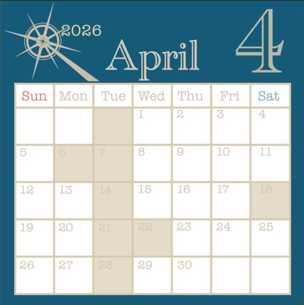 2026.4の診療日カレンダー